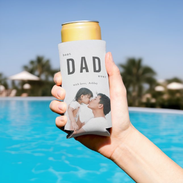 Best Dad Ever Minimalist Photo Father's Day Cooler (In Situ Pool)