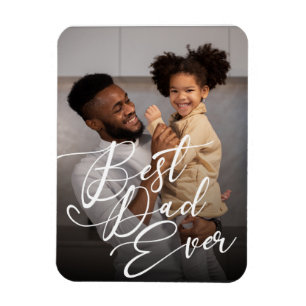 Best Dad Ever Minimalist Photo Father's Day Magnet