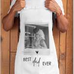 Best Dad Ever Minimalistic Photo  Apron<br><div class="desc">Celebrate the best dad ever with our minimalistic photo apron! This sleek and stylish apron features the heartfelt message "Best Dad Ever" and a space for your favourite photo, creating a personalised gift that’s both functional and sentimental. Perfect for the dad who loves to cook, grill, or bake, this high-quality...</div>