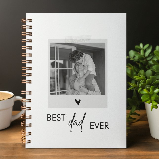 Best Dad Ever Minimalistic Photo  Notebook (Creator Uploaded)