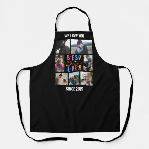 Best Dad Ever Modern 7 Photo Collage Apron