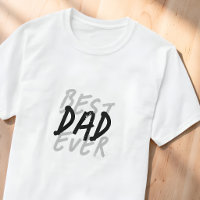 Best Dad Ever Modern Black and Grey Grunge