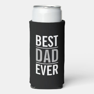 Best Dad Ever   Modern Black Can Cooler