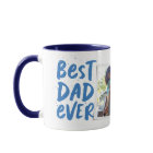 Best dad ever modern blue photo Father's Day