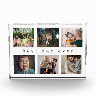 Best Dad Ever   Modern Collage Photo Block