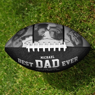 BEST DAD EVER Modern Cool Black and White Photos American Football