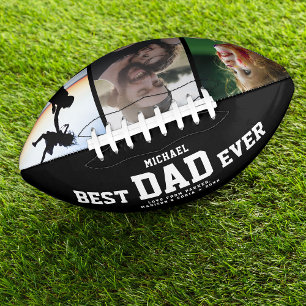 BEST DAD EVER Modern Cool Color Photo Collage American Football