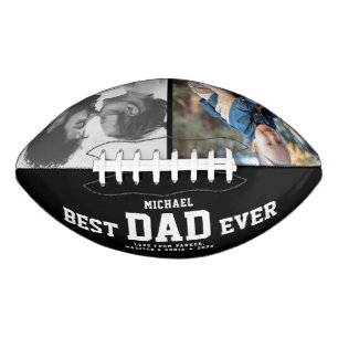 BEST DAD EVER Modern Cool Photo Collage Custom American Football