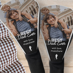Best Dad Ever Modern Cool Stitch Custom Photo Golf Head Cover