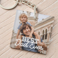 Best Dad Ever Modern Cool Stitch Custom Photo