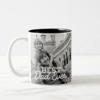 Best Dad Ever Modern Cool Stitch Custom Photo