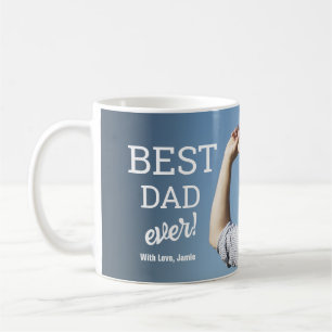 Best Dad EVER Modern Custom Photo Coffee Mug