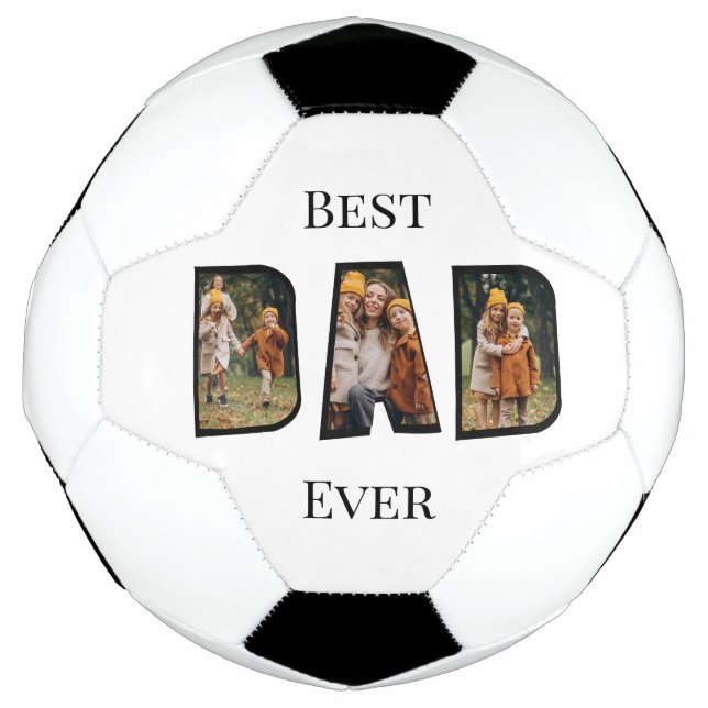 Best dad ever modern  Dad photo collage script  Football (Front)