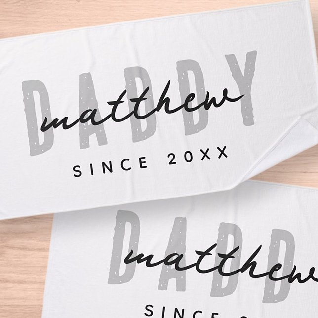 Best Dad Ever Modern Elegant Simple Father's Day Bath Towel (Creator Uploaded)