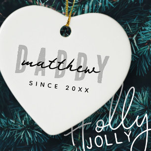 Best Dad Ever Modern Elegant Simple Father's Day Ceramic Tree Decoration