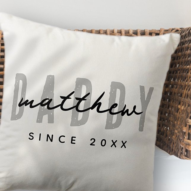 Best Dad Ever Modern Elegant Simple Father's Day Cushion (Creator Uploaded)