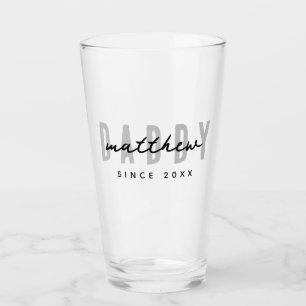 Best Dad Ever Modern Elegant Simple Father's Day Glass