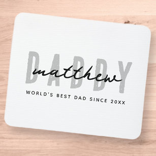 Best Dad Ever Modern Elegant Simple Father's Day Mouse Mat
