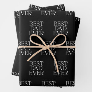 Best Dad Ever Modern Father's Day Elegant Wrapping Paper Sheet