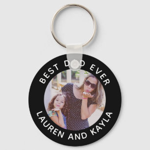 Best Dad Ever   Modern Minimal Photo Father Cool Key Ring