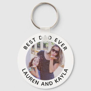 Best Dad Ever   Modern Minimal Photo Father Cool Key Ring