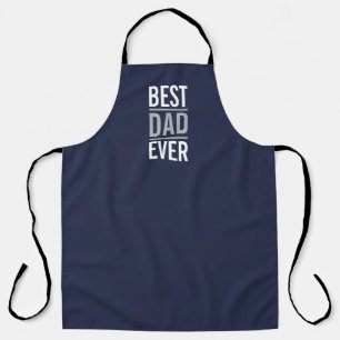 Best Dad Ever   Modern Navy Blue Apron