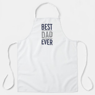 Best Dad Ever Modern Navy Blue Apron