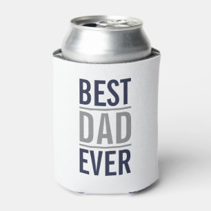 Best Dad Ever   Modern Navy Blue Can Cooler