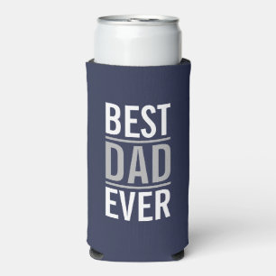 Best Dad Ever   Modern Navy Blue Can Cooler