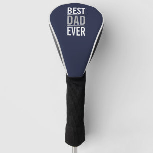 Best Dad Ever Modern Navy Blue Golf Head Cover