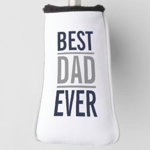 Best Dad Ever   Modern Navy Blue Golf Head Cover