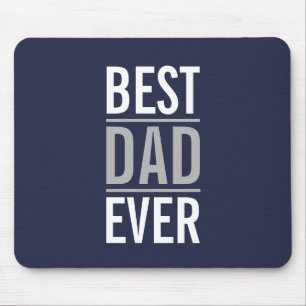 Best Dad Ever Modern Navy Blue Mouse Pad