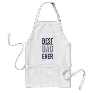 Best Dad Ever Modern Navy Blue Standard Apron