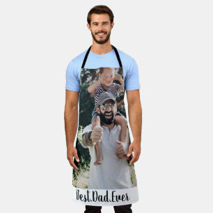 Best Dad Ever Modern Photo Apron