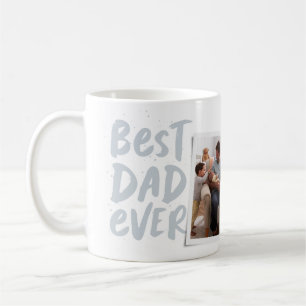 Best dad ever modern photo blue Father's Day Coffee Mug
