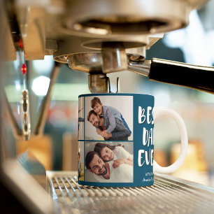 Best dad ever modern photo blue Father's Day Mug
