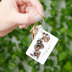 Best Dad Ever Modern Photo Collage Gift For Father Key Ring