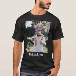 Best Dad Ever Modern Photo Collage T-Shirt