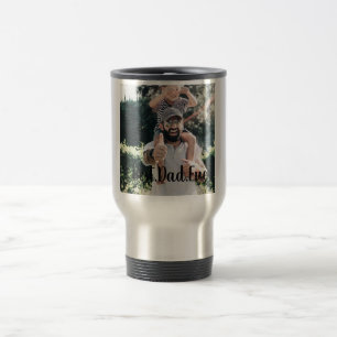 Best Dad Ever Modern Photo Collage Travel Mug