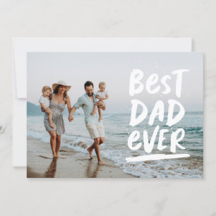 Best dad ever modern photo Father's Day Card