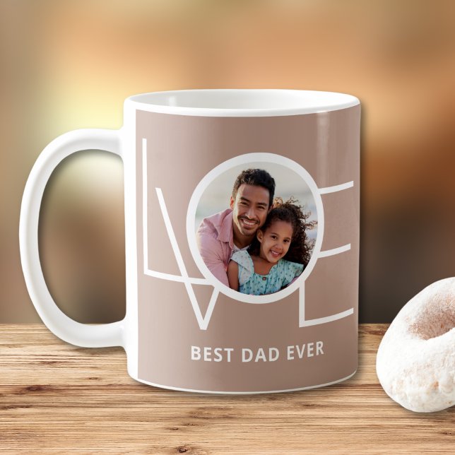 Best Dad Ever Modern Photo Father's Day  Coffee Mug (Creator Uploaded)