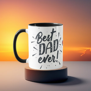 Best Dad Ever Modern Photo Father's Day Mug