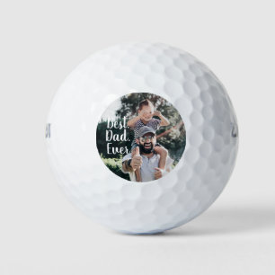Best Dad Ever Modern Photo  Golf Balls