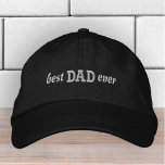 Best Dad Ever Modern Simple Typography Embroidered Hat<br><div class="desc">Best Dad Ever simple typography.</div>