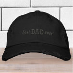 Best Dad Ever Modern Simple Typography Embroidered Hat<br><div class="desc">Best Dad Ever simple typography.</div>