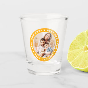 Best Dad Ever Modern Star Custom Photo Shot Glass