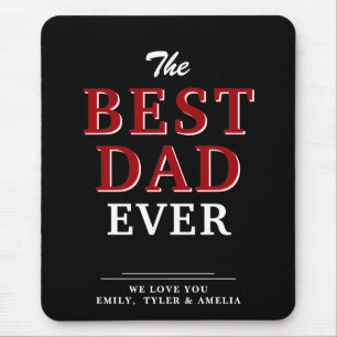 Best Dad Ever Modern Typography Father`s Day Mouse Mat