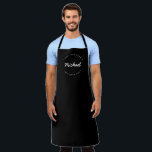 Best DAD Ever Modern Typography Personalised Apron<br><div class="desc">Show your appreciation for the best dad ever with our Modern Typography Personalised Apron in Black and White! This stylish apron features bold modern typography, making a striking statement. Personalise it with your dad's name or a special message to add a heartfelt touch. Crafted with durable materials, it's perfect for...</div>