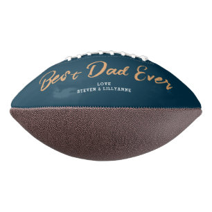 Best Dad Ever Modern Typography Personalized  American Football