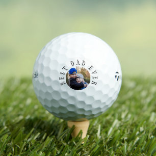 Best Dad Ever Monogram Child Photo TP 5 Golf Balls
